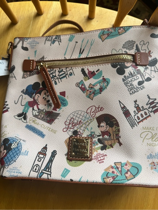 Dooney & Bourke Handbags - Dooney & Bourke Pink Multicolor Disney Travel Print Crossbody